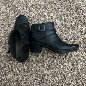 Black Leather Booties